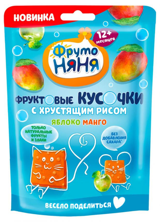 

Кусочки фруктовые «ФрутоНяня» из яблок и манго с хрустящим рисом, 42 г