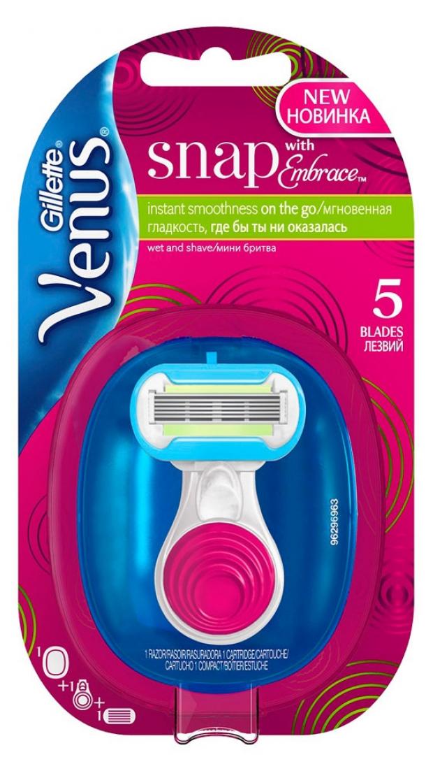 

Станок для бритья женский Venus Snap Embrace 1 кассета