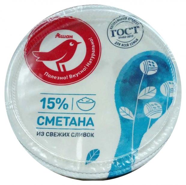 

Сметана АШАН 15%, 180 г