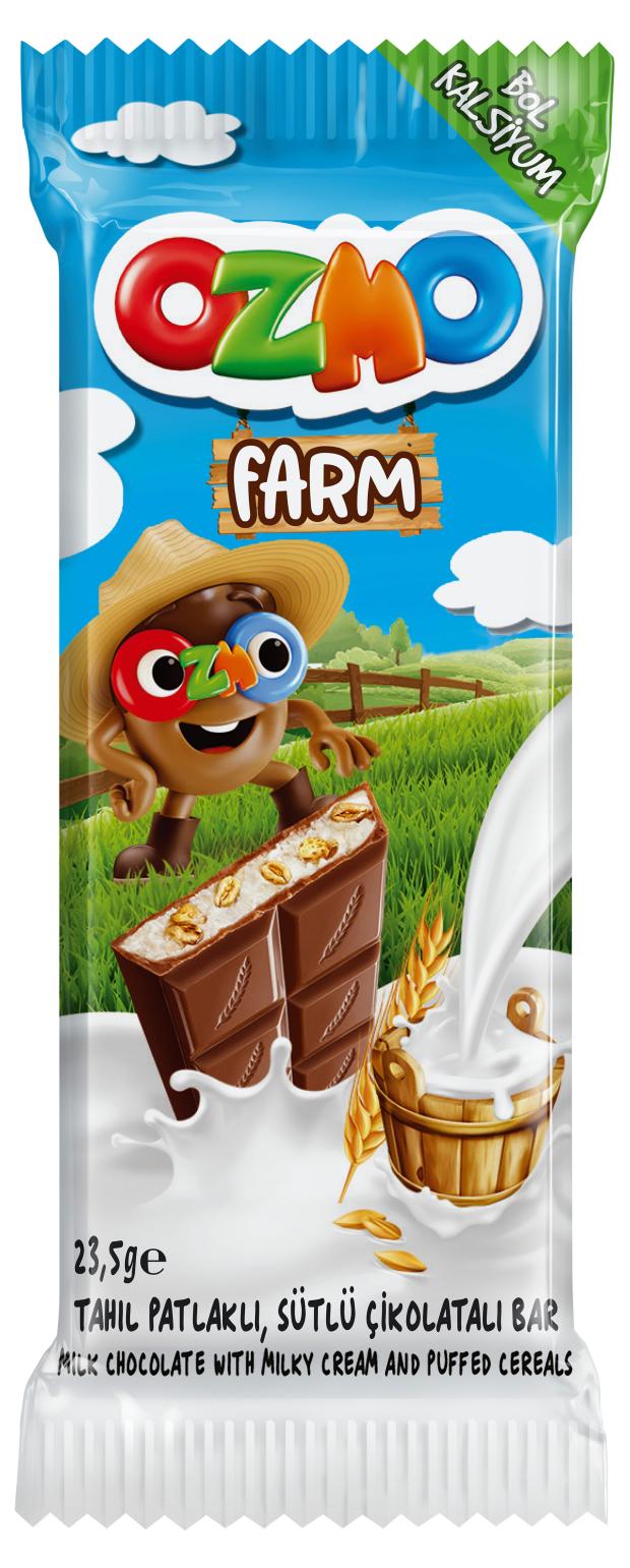 

Шоколад молочный OZMO farm со злаками и молочной начинкой, 23,5 г