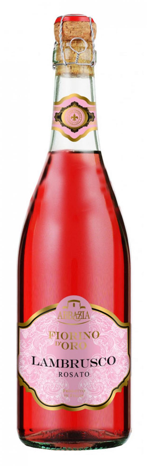 игристое вино fontale lambrusco белое полусладкое италия 0 75 л Игристое вино Fiorino d'Oro LAMBRUSCO розовое полусладкое Италия, 0,75л