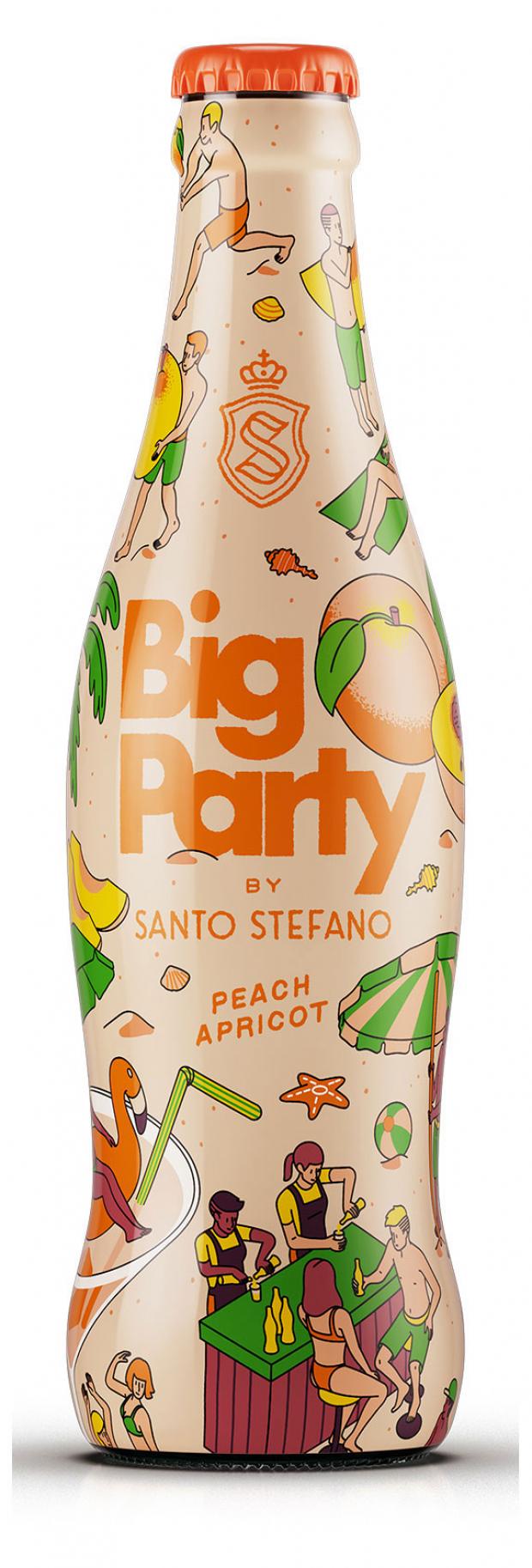 Напиток Big Party by Santo Stefano Персик и Абрикос 5%, 300 мл