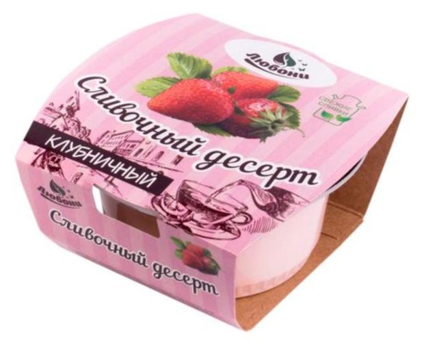 Десерт сливочный термизированный Любони клубничный, 125 г