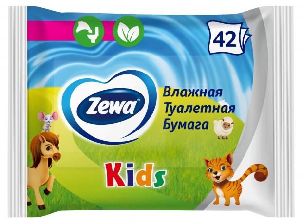 

Бумага туалетная Zewa Детская, влажная, 42 шт