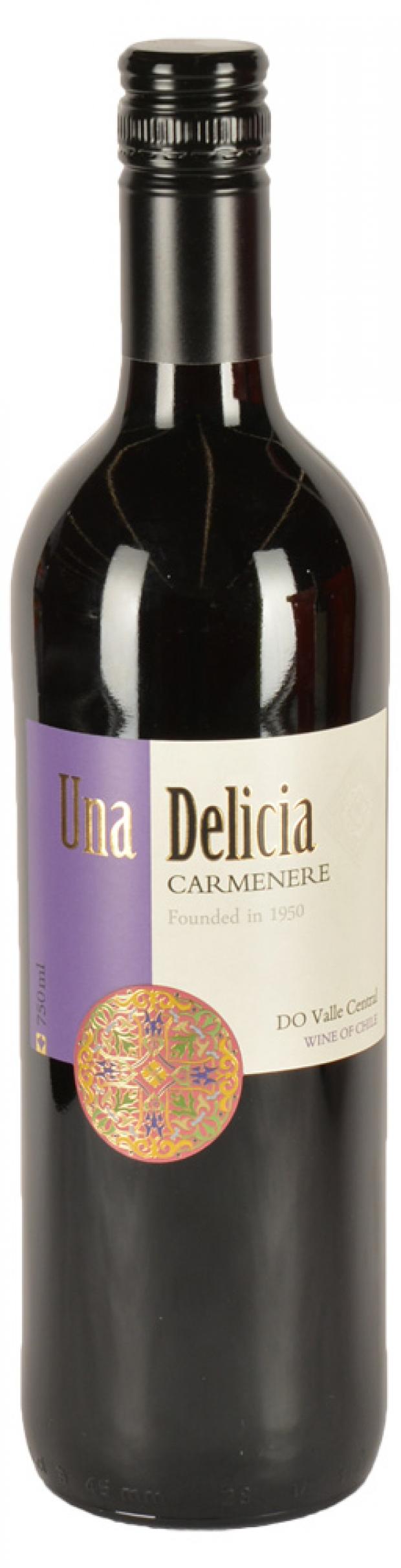 цена Вино Una Delicia Carmenere красное сухое Чили, 0,75 л