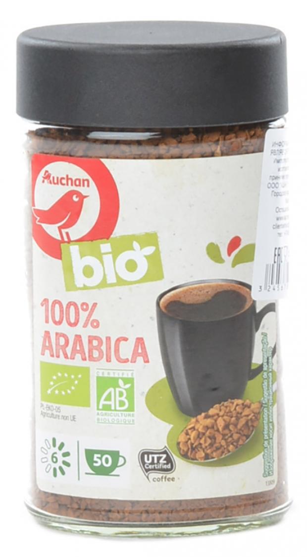

Кофе растворимый АШАН сублимированный арабика, 100 г