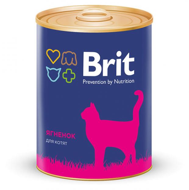Консервированный корм для котят Brit ягненок, 340 г