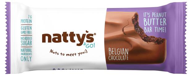 Батончик шоколадный Nattys Brownie с арахисовой пастой и какао без сахара, 45 г