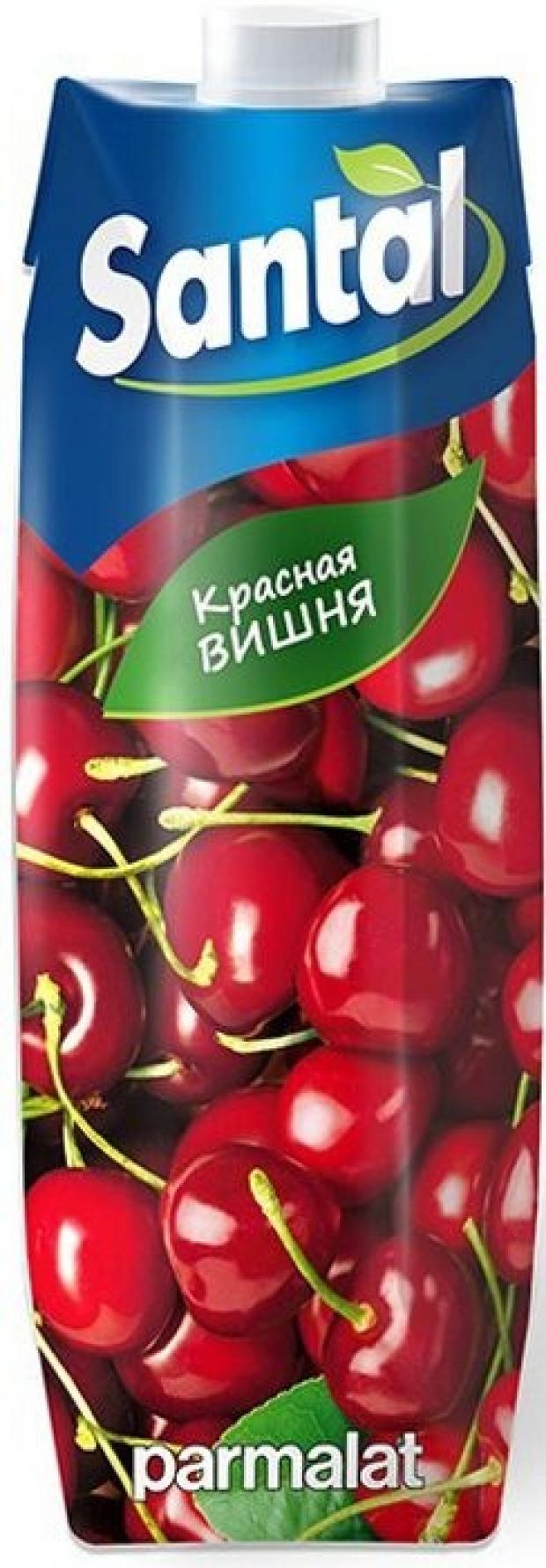 Напиток сокосодержащий Santal Красная вишня осветленный , 1 л напиток сокосодержащий santal красный грейпфрут 1 л