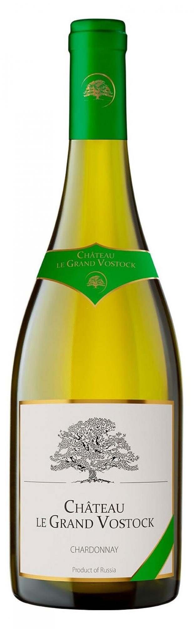 Вино Chateau le Grand Vostock Chardonnay белое сухое Россия, 0,75 л