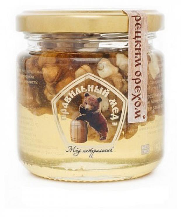 Мед натуральный Правильный мед с грецкими орехами, 250 г