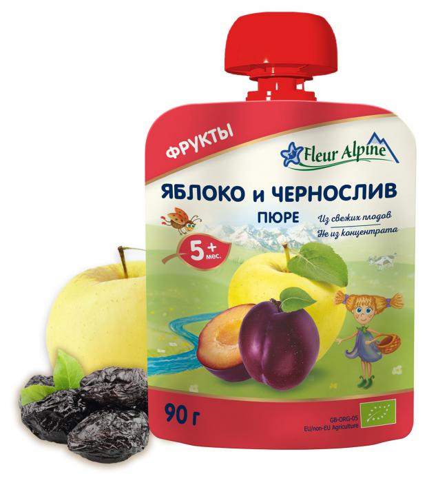

Пюре детское Fleur Alpine яблоко и чернослив, с 5 месяцев, 90 г