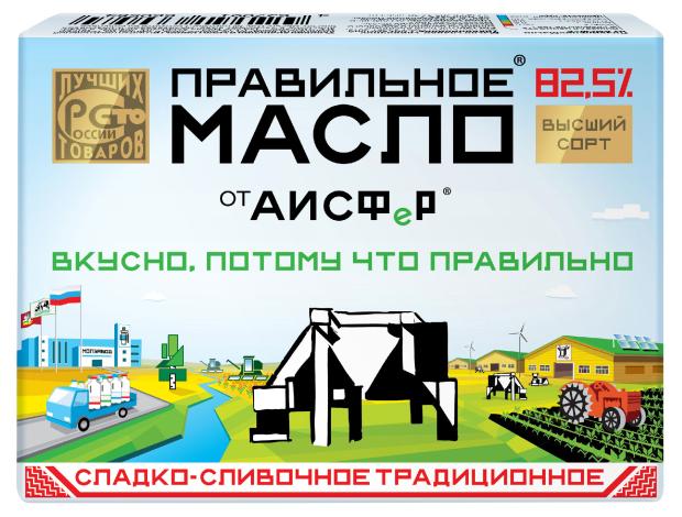 

Масло сливочное Правильное Масло 82,5%, 180 г