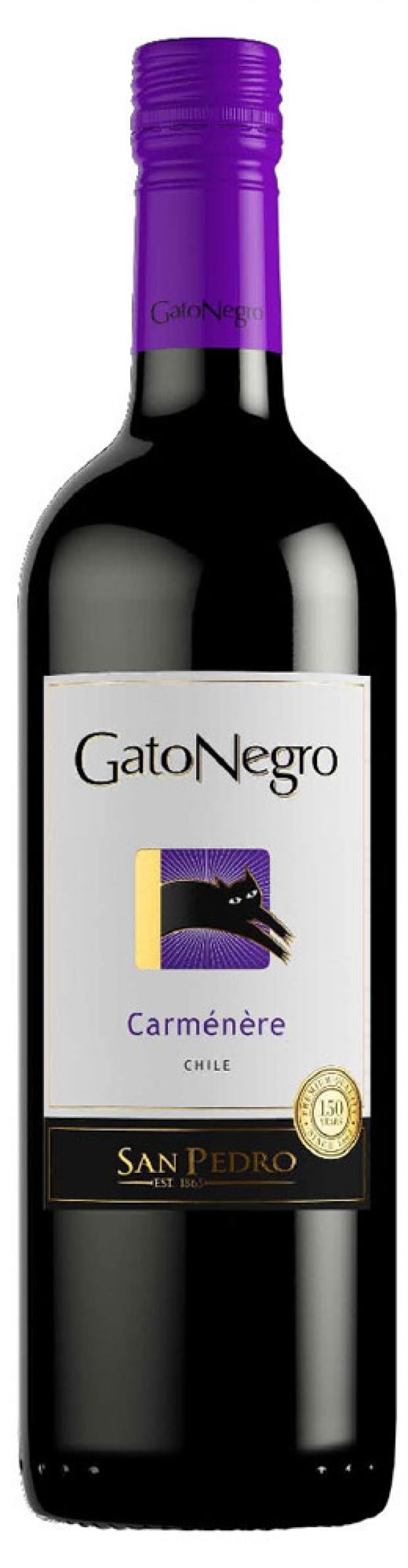 Вино San Pedro Gato Negro Carmenere красное сухое Чили, 0,75 л