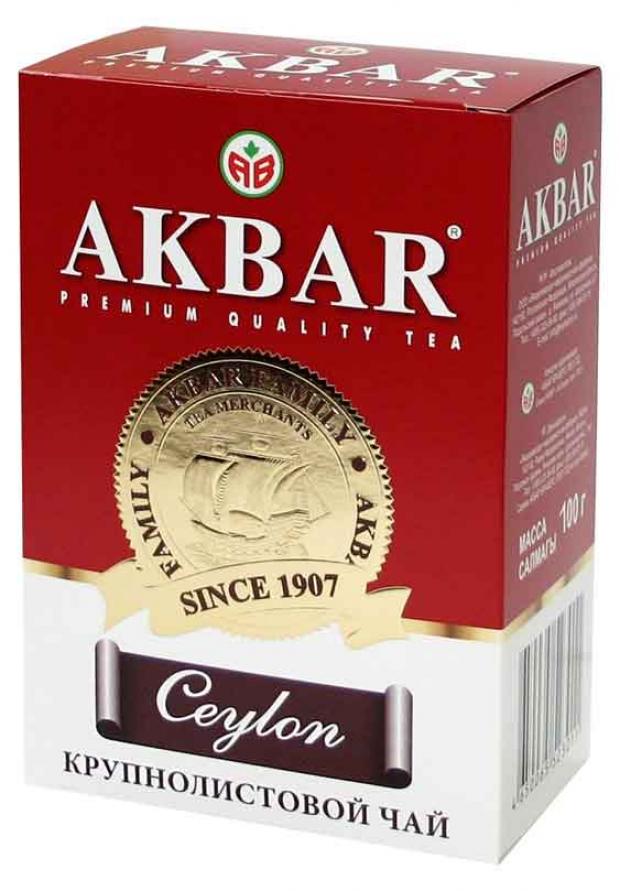 Чай черный AKBAR Ceylon листовой, 100 г чай черный basilur gold ceylon 100 г