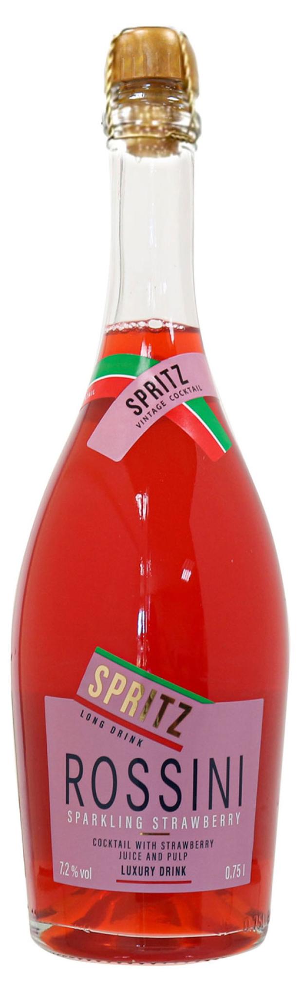 Коктейль Spritz Rossini клубника игристое вино 7,2%, 0,75л