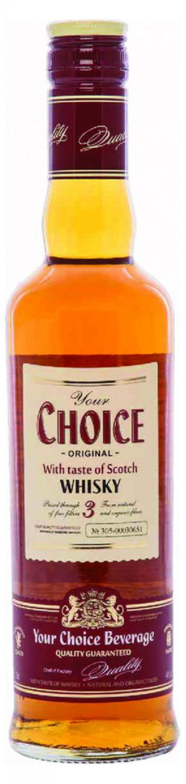 Виски Your Choice With taste of Scotch Whisky 3 года Россия, 0,7 л виски red and black 3 года россия 0 5 л