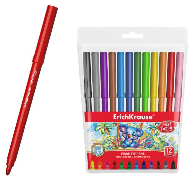 

Фломастеры ArtBerry Super Tip Easy Washable, 12 цветов
