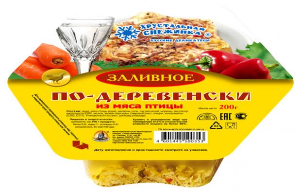 

Заливное Хрустальная снежинка по-деревенски из мяса птицы, 200 г