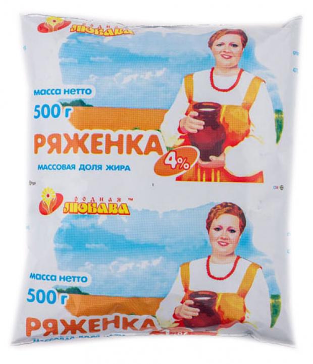 Ряженка Родная Любава 4% БЗМЖ, 500 мл