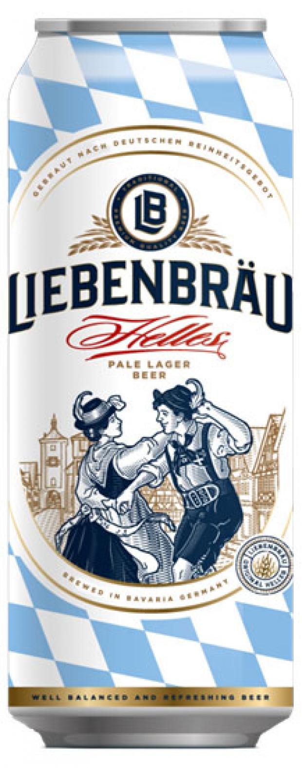 Пиво Liebenbrau Helles светлое фильтрованное 5,1%, 500 мл