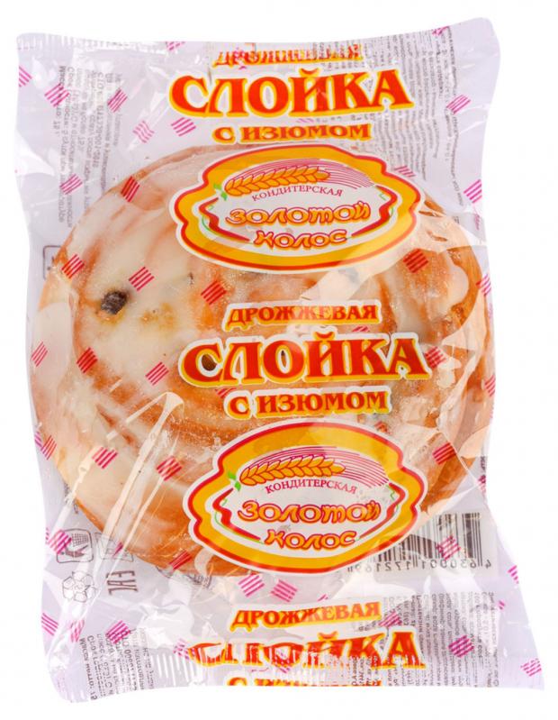 Слойка Золотой Колос с изюмом, 75 г