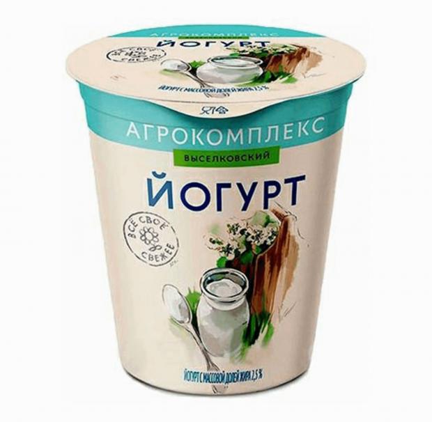 

Йогурт Агрокомплекс натуральный 3,5% БЗМЖ, 300 г