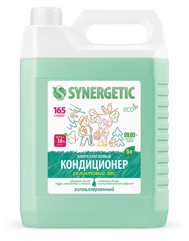 

Кондиционер-ополаскиватель для белья Synergetic Биоразлагаемый Реликтовый лес, 5 л (165 стирок)