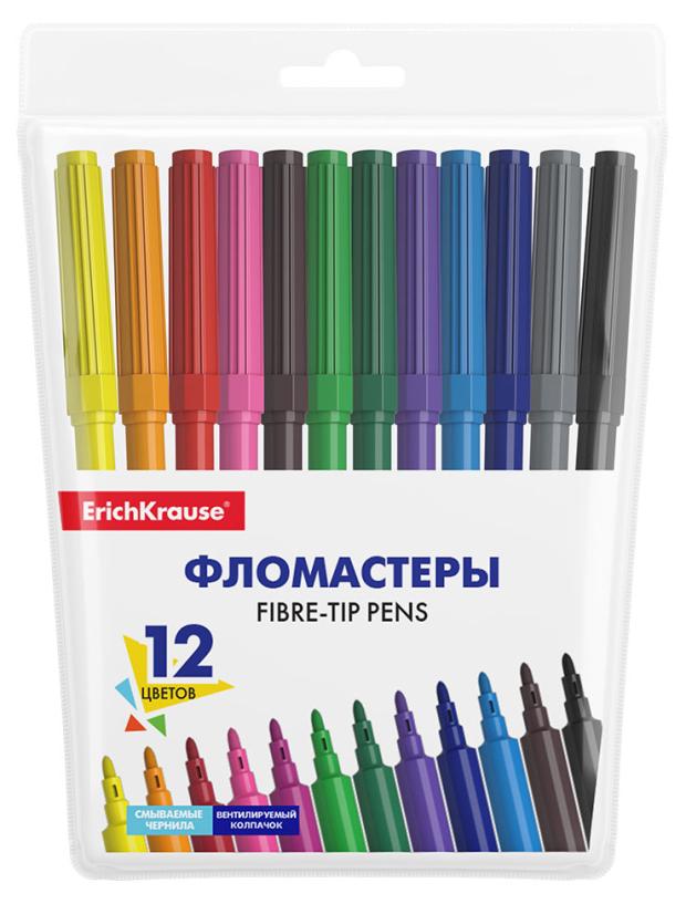 

Фломастеры ErichKrause Basic, 12 цветов