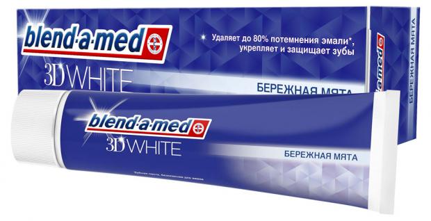 Зубная паста Blend-a-med 3D White Бережная мята, 100 мл