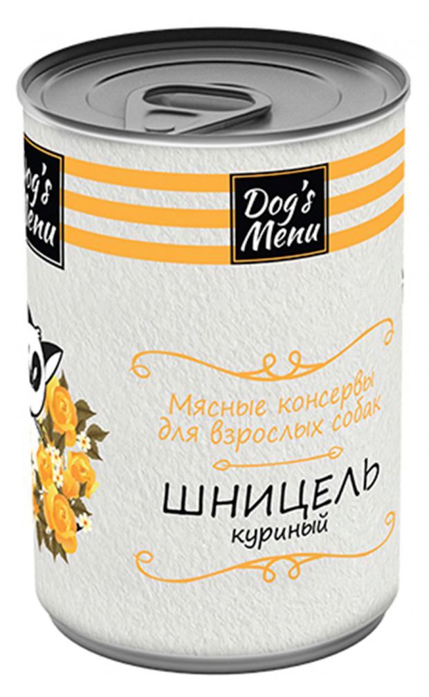 

Консервы для взрослых собак Dog`s Menu шницель куриный, 340 г