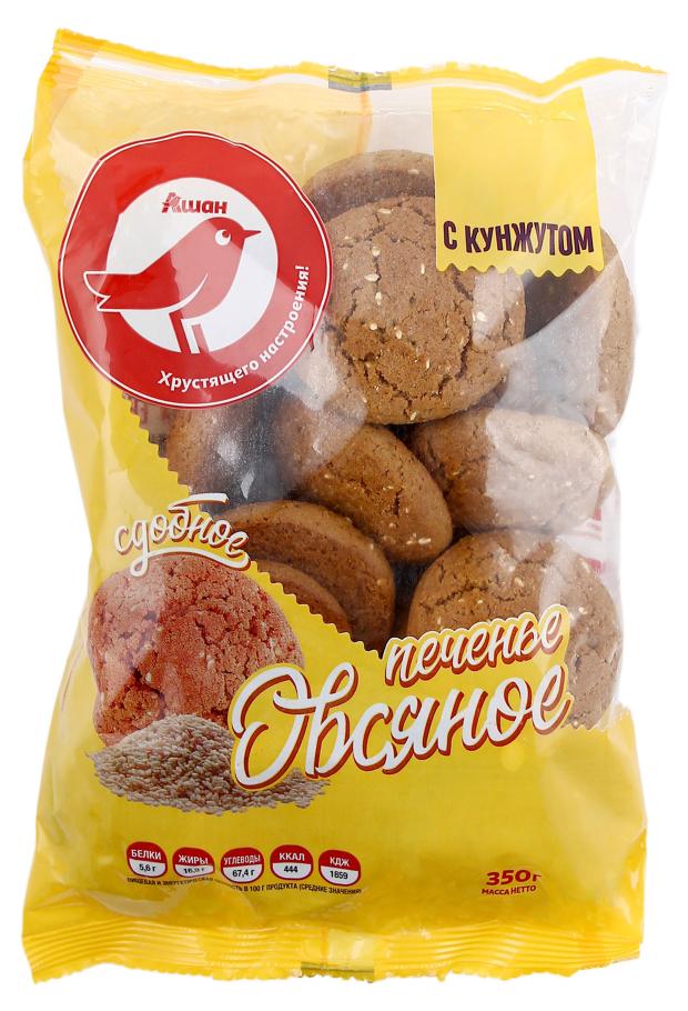 

Печенье овсяное АШАН Красная птица с кунжутом, 350 г