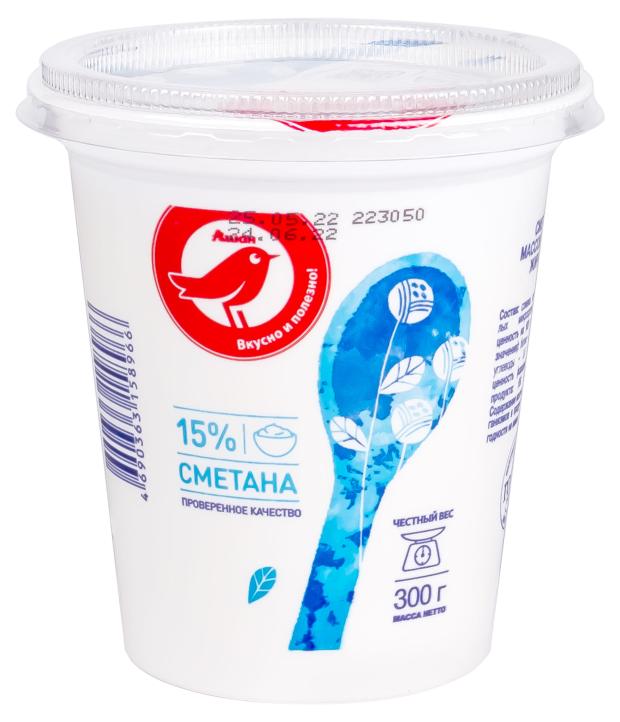 

Сметана АШАН Красная птица 15%, 300 г