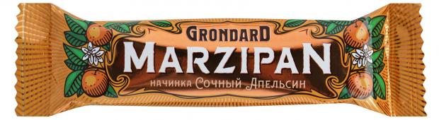 Батончик марципановый GRONDARD с начинкой сочный апельсин, 50 г батончик grondard marzipan лесные ягоды 50 г