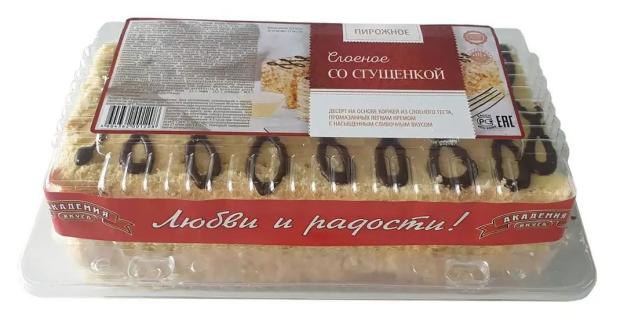 Пироженое Академия вкуса слоеное со сгущенкой, 330 г