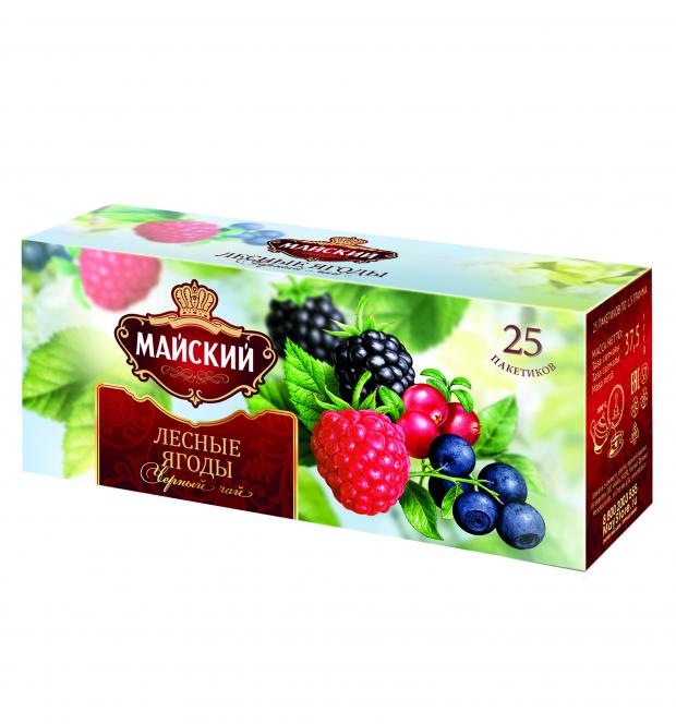 

Чай черный «Майский» Лесные Ягоды в пакетиках, 25х2 г