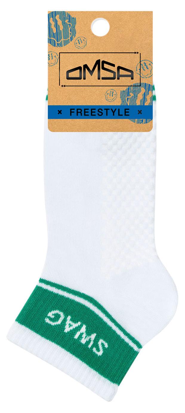 

Носки женские Omsa Freestyle 619 Bianco-verde, р 35-38