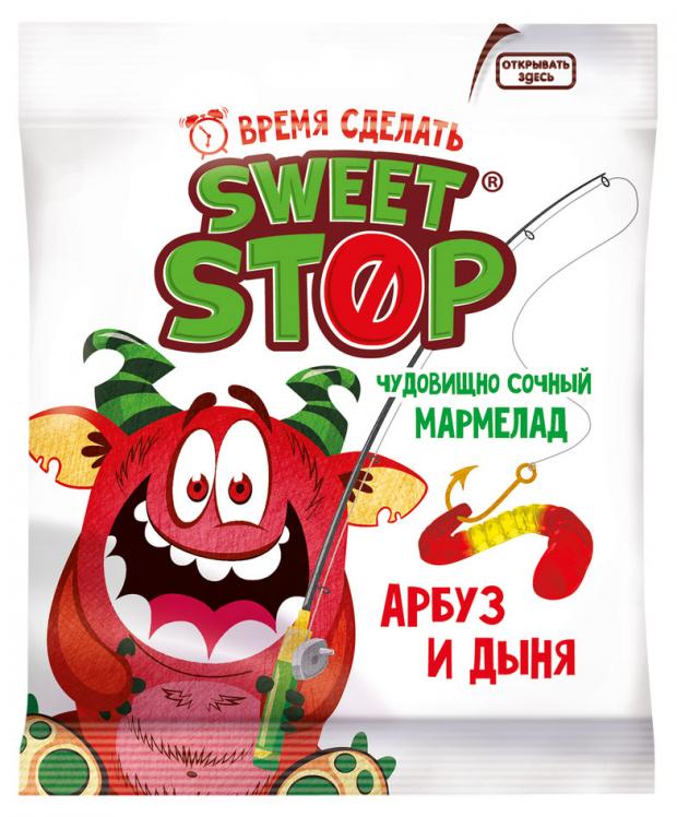 

Мармелад жевательный Sweet Stop червячки арбуз дыня, 70 г