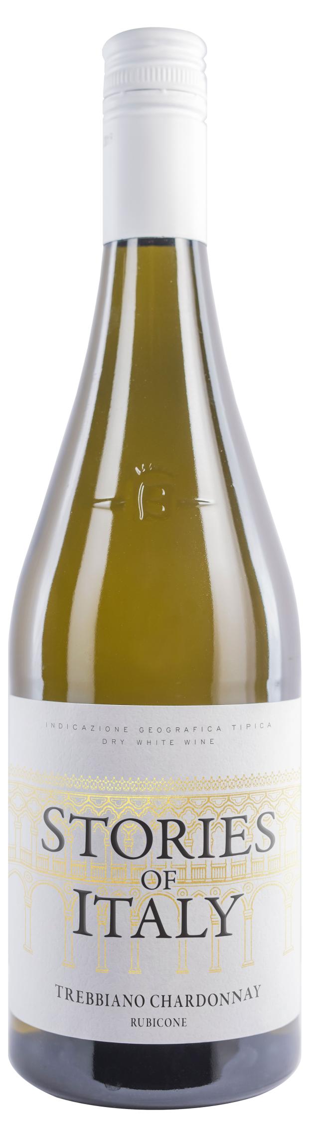 Вино Stories of Italy Trebbiano Chardonnay Rubicone белое сухое Италия, 0,75 л вино gaetano trebbiano белое сухое италия 0 75 л