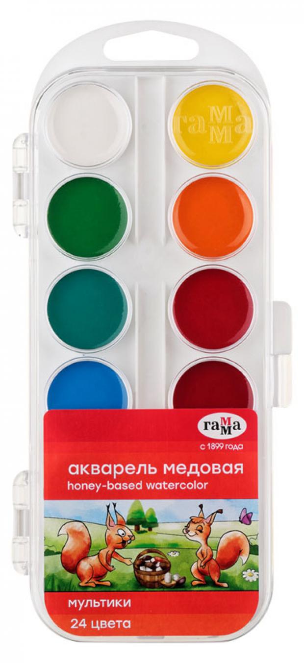 

Акварель «Гамма» Мультики медовая, 24 цвета