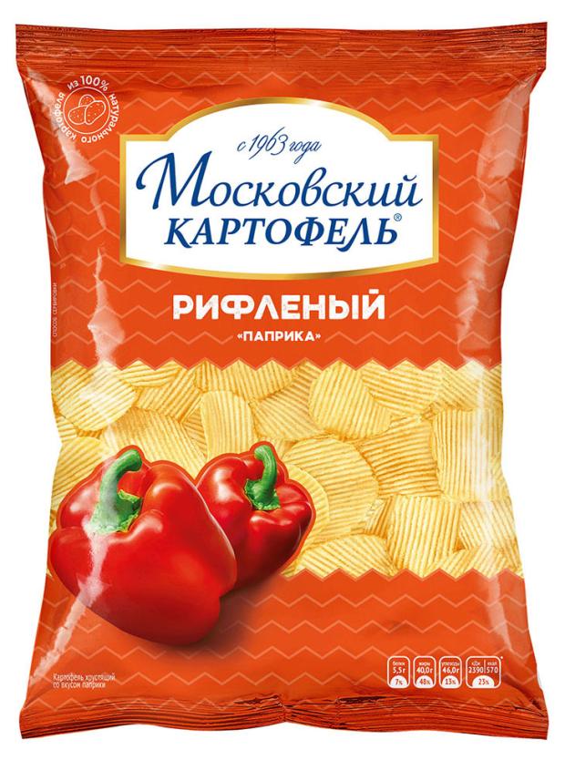 Чипсы рифленые Московский Картофель паприка 130 г 94₽