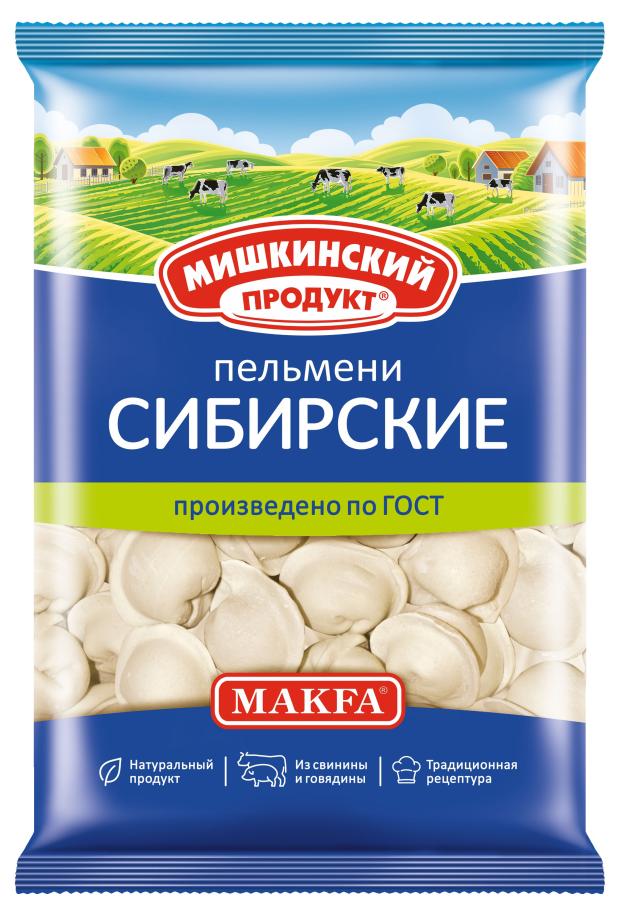 Пельмени Мишкинский продукт Макфа Сибирские замороженные, 800 г