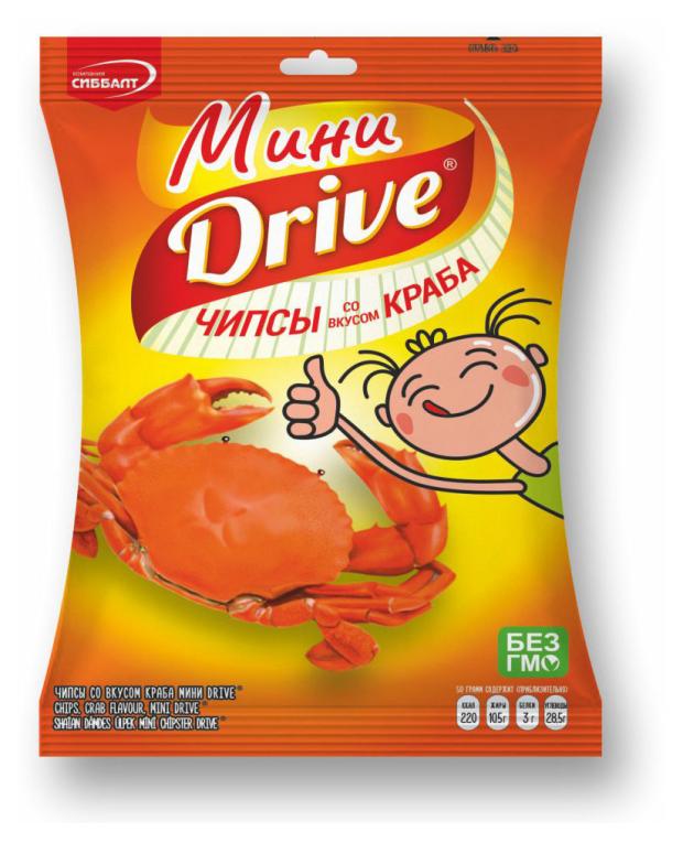 Чипсы Drive Мини со вкусом краба, 55 г