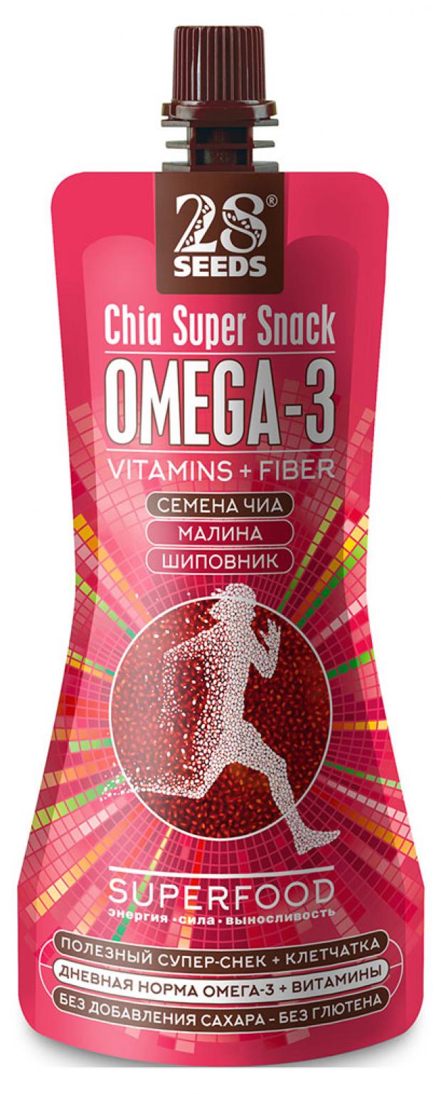 

Супер-снек Чиа Омега-3 Малина+Шиповник 28 Seed, 150 г