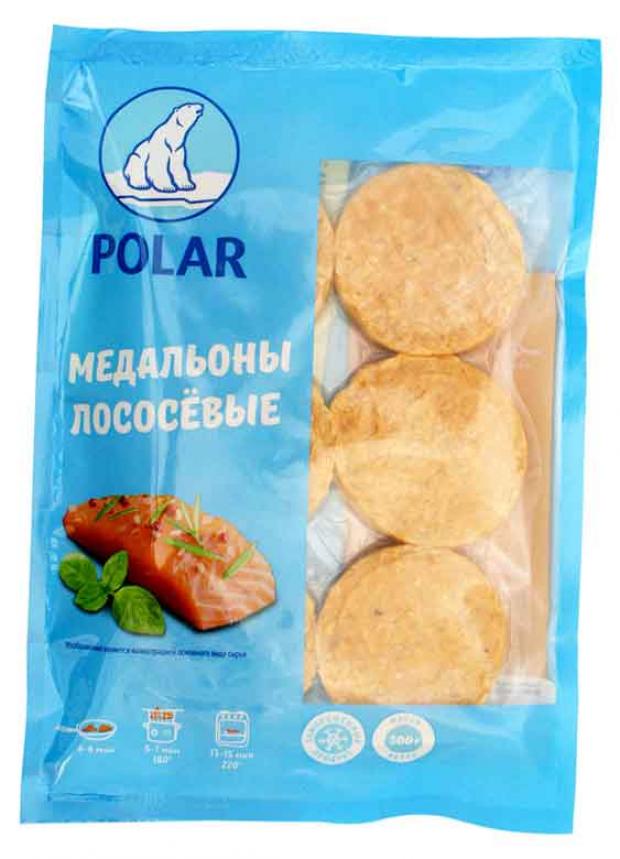 Лосось Polar медальоны порционные, 300 г медальоны polar из филе хека 400 г