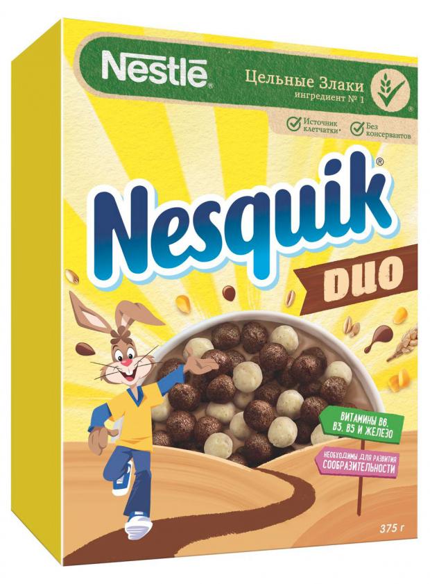 

Готовый завтрак Nesquik Duo шоколадные шарики, 375 г