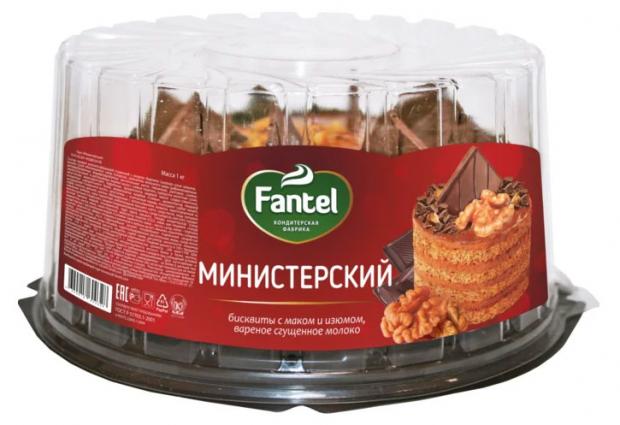 Торт бисквитный Fantel Министерский, 1 кг