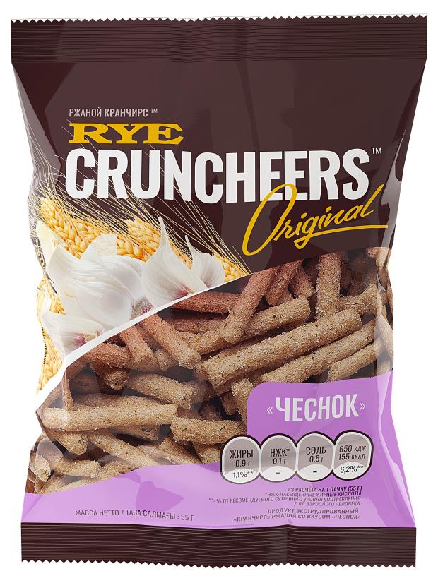 

Снеки CRUNCHEERS ржаные со вкусом чеснока, 55 г