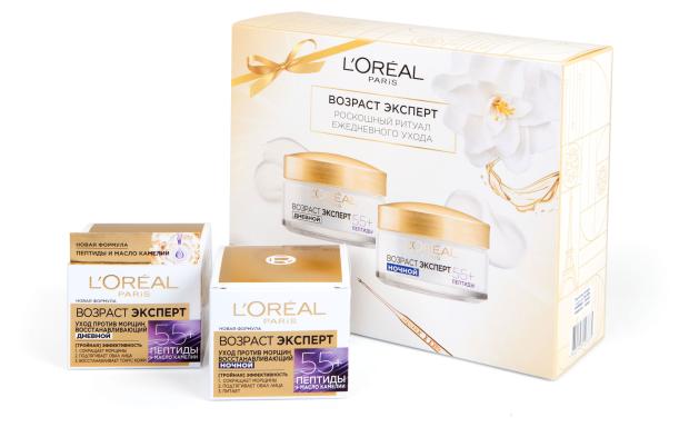 

Набор подарочный L'Oreal Paris крем 55+ день 50 мл +ночь 50 мл