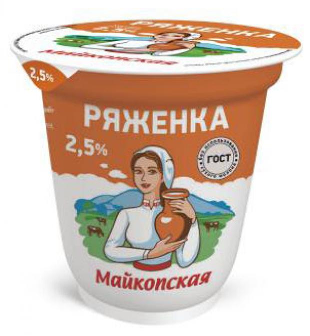 Ряженка Майкопская молочная продукция 2,5% БЗМЖ, 300 мл